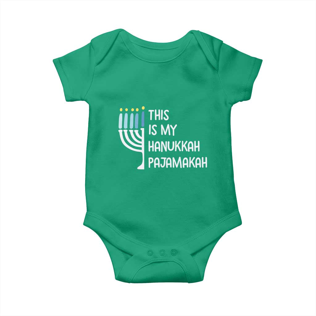 Funny Hanukkah Pajama Baby Onesie This is My Pajamakah Gift Chanukah - Wonder Print Shop