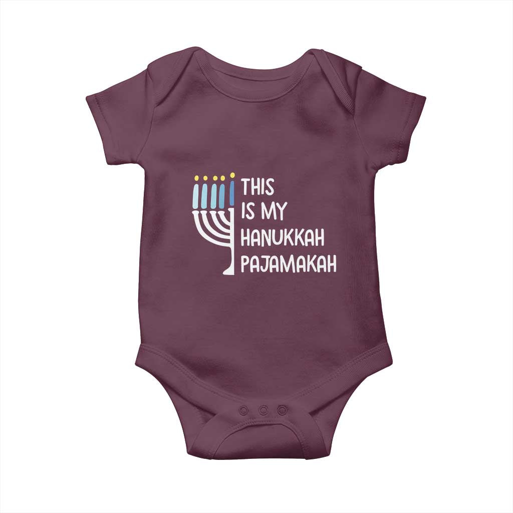 Funny Hanukkah Pajama Baby Onesie This is My Pajamakah Gift Chanukah - Wonder Print Shop
