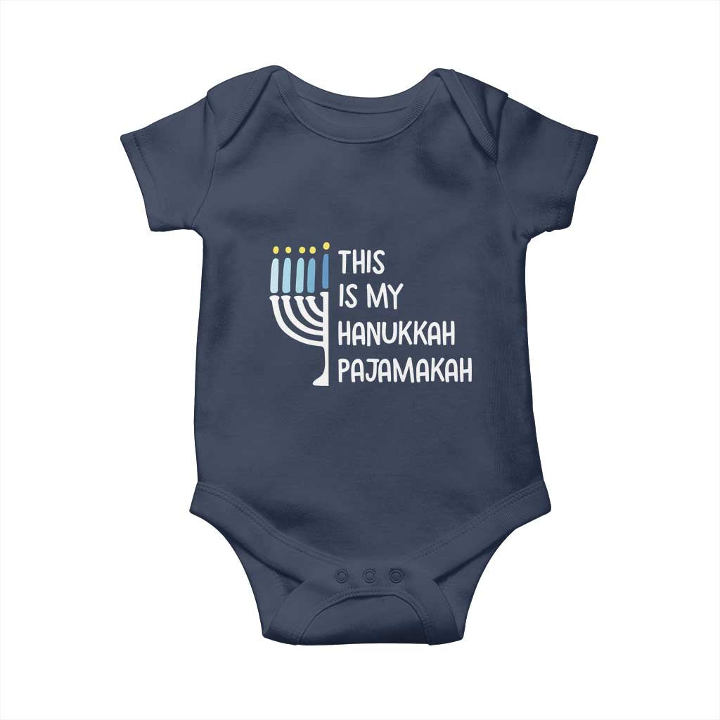 Funny Hanukkah Pajama Baby Onesie This is My Pajamakah Gift Chanukah - Wonder Print Shop