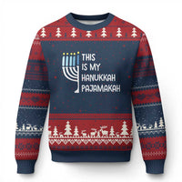 Funny Hanukkah Pajama Ugly Christmas Sweater This is My Pajamakah Gift Chanukah - Wonder Print Shop