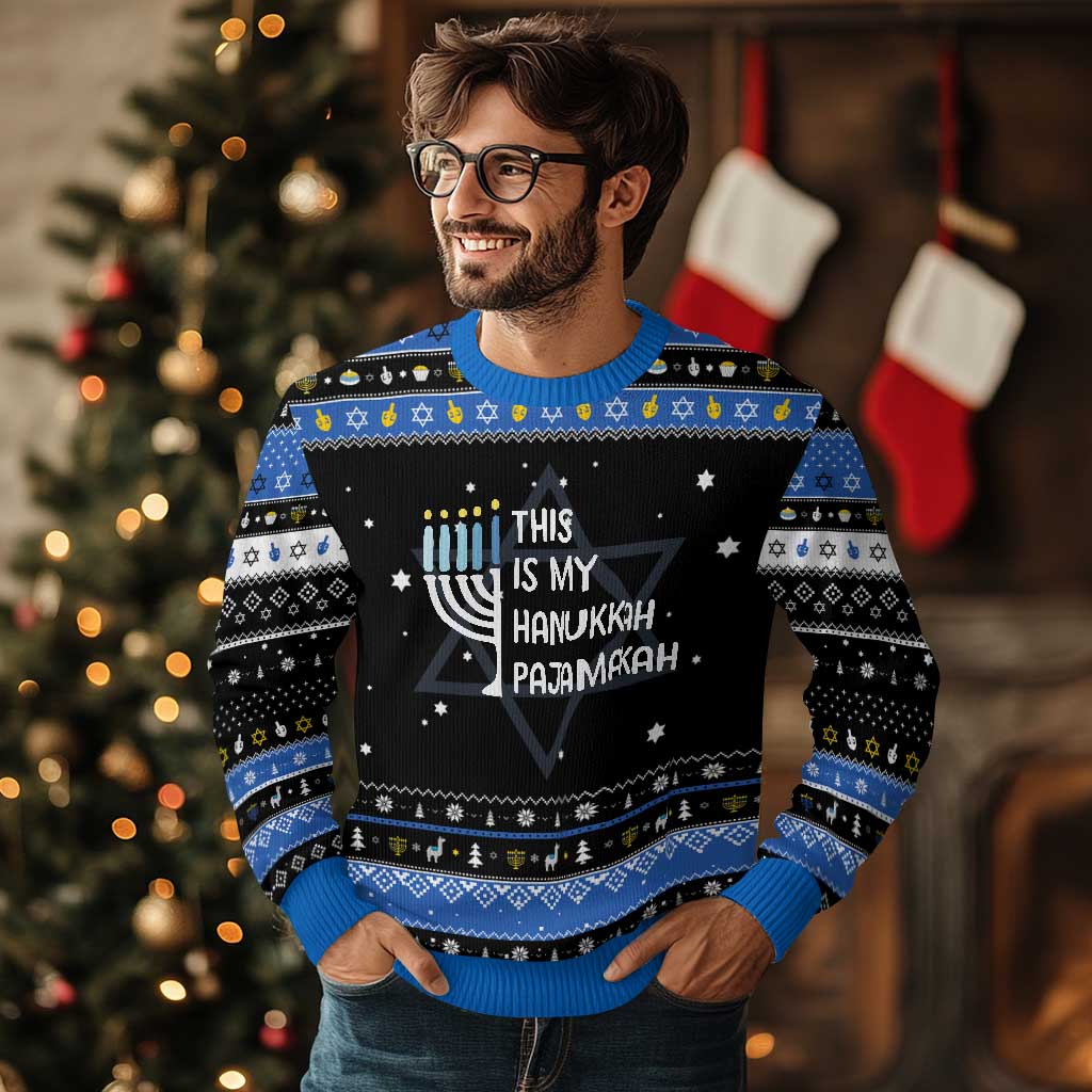 Funny Hanukkah Pajama Hanukkah Ugly Sweater This is My Pajamakah Gift Chanukah - Wonder Print Shop