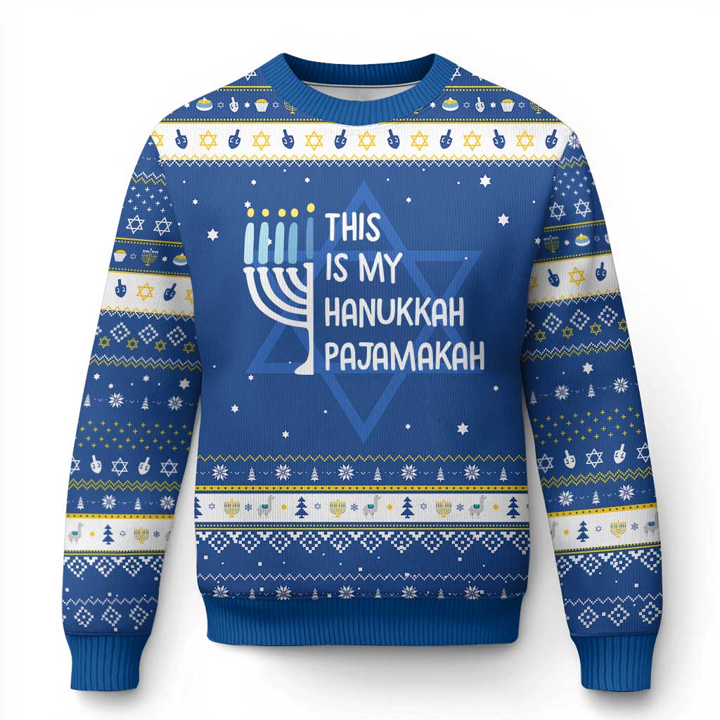 Funny Hanukkah Pajama Hanukkah Ugly Sweater This is My Pajamakah Gift Chanukah - Wonder Print Shop