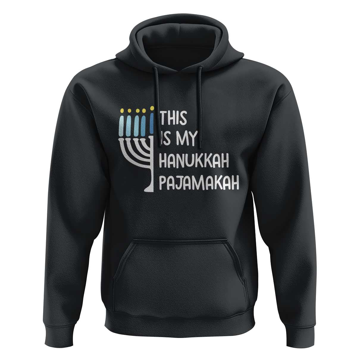 Funny Hanukkah Pajama Hoodie This is My Pajamakah Gift Chanukah - Wonder Print Shop