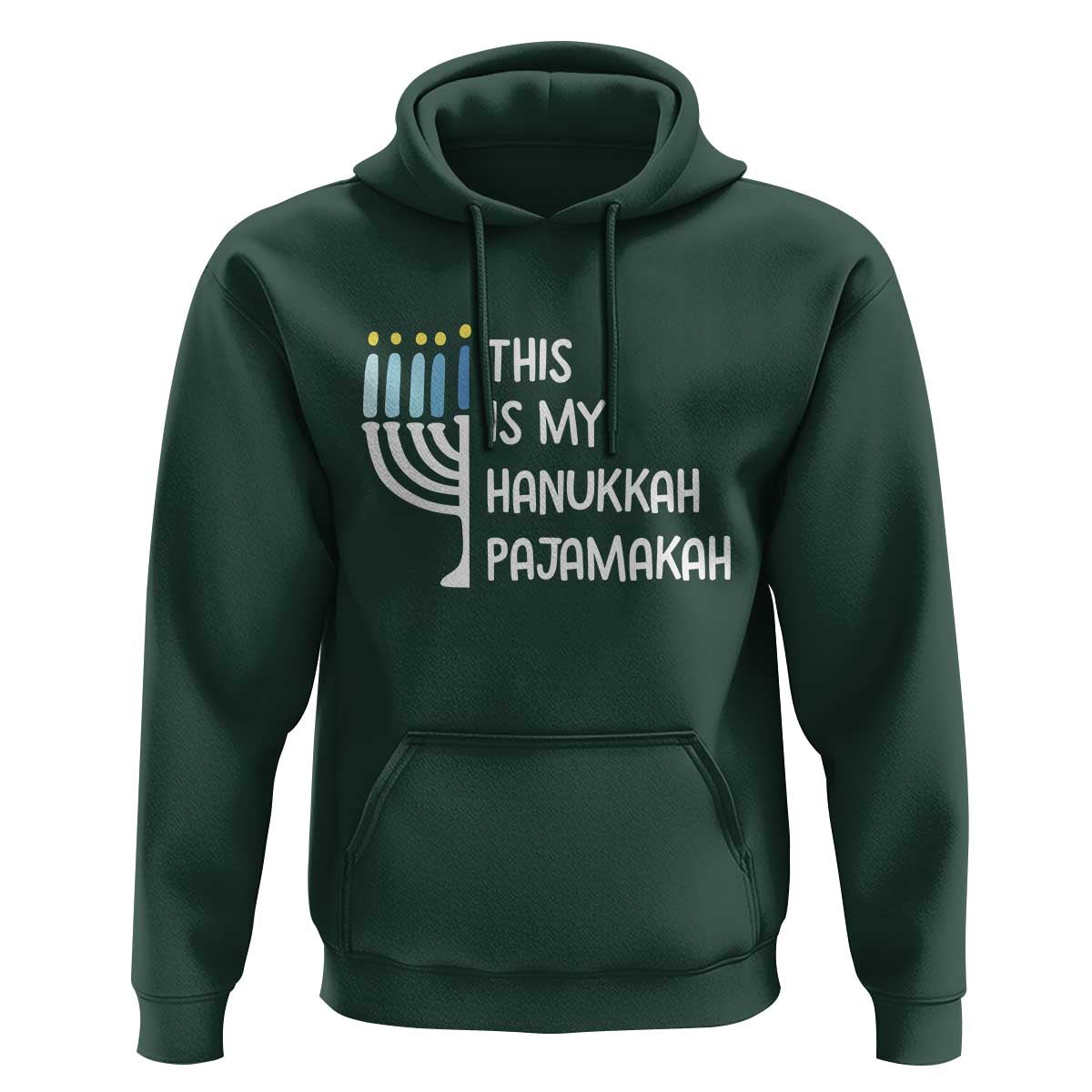 Funny Hanukkah Pajama Hoodie This is My Pajamakah Gift Chanukah - Wonder Print Shop