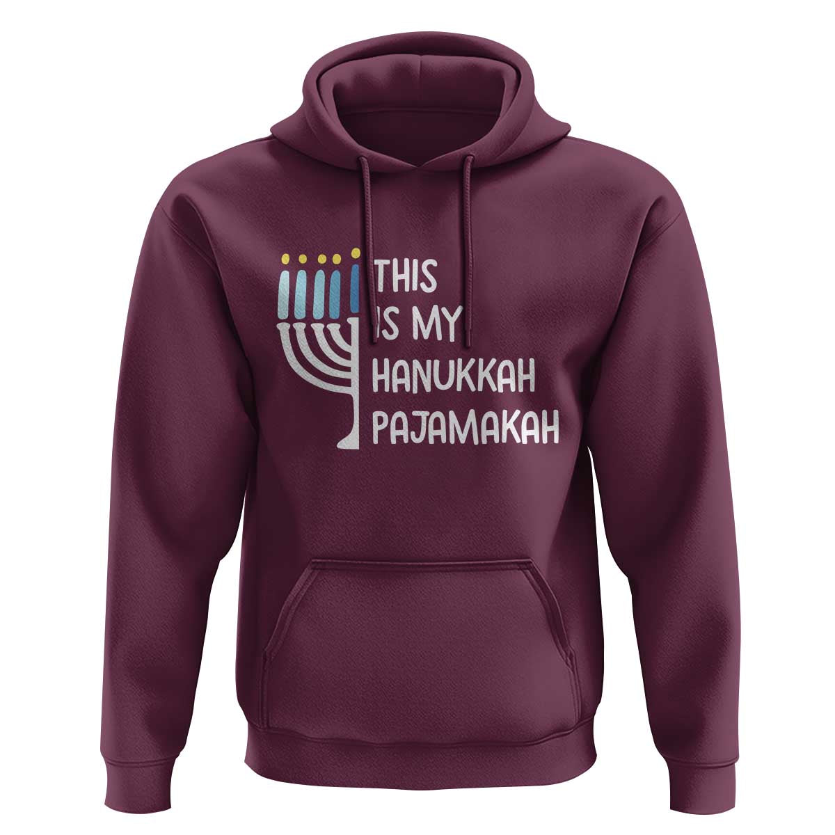 Funny Hanukkah Pajama Hoodie This is My Pajamakah Gift Chanukah - Wonder Print Shop