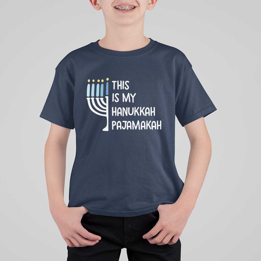 Funny Hanukkah Pajama T Shirt For Kid This is My Pajamakah Gift Chanukah - Wonder Print Shop