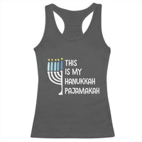 Funny Hanukkah Pajama Racerback Tank Top This is My Pajamakah Gift Chanukah - Wonder Print Shop