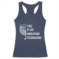 Funny Hanukkah Pajama Racerback Tank Top This is My Pajamakah Gift Chanukah - Wonder Print Shop