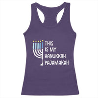 Funny Hanukkah Pajama Racerback Tank Top This is My Pajamakah Gift Chanukah - Wonder Print Shop
