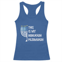 Funny Hanukkah Pajama Racerback Tank Top This is My Pajamakah Gift Chanukah - Wonder Print Shop
