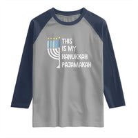 Funny Hanukkah Pajama Raglan Shirt This is My Pajamakah Gift Chanukah - Wonder Print Shop