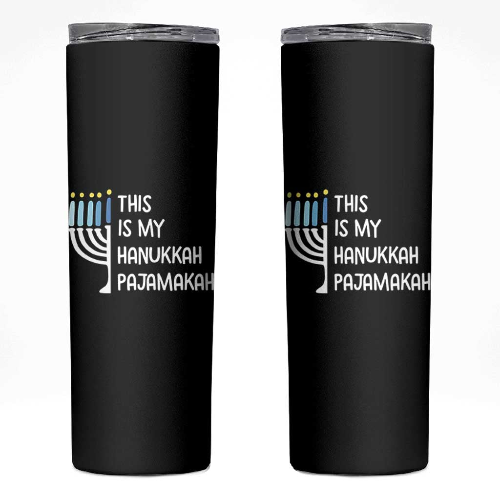 Funny Hanukkah Pajama Skinny Tumbler This is My Pajamakah Gift Chanukah - Wonder Print Shop