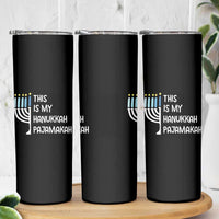 Funny Hanukkah Pajama Skinny Tumbler This is My Pajamakah Gift Chanukah - Wonder Print Shop