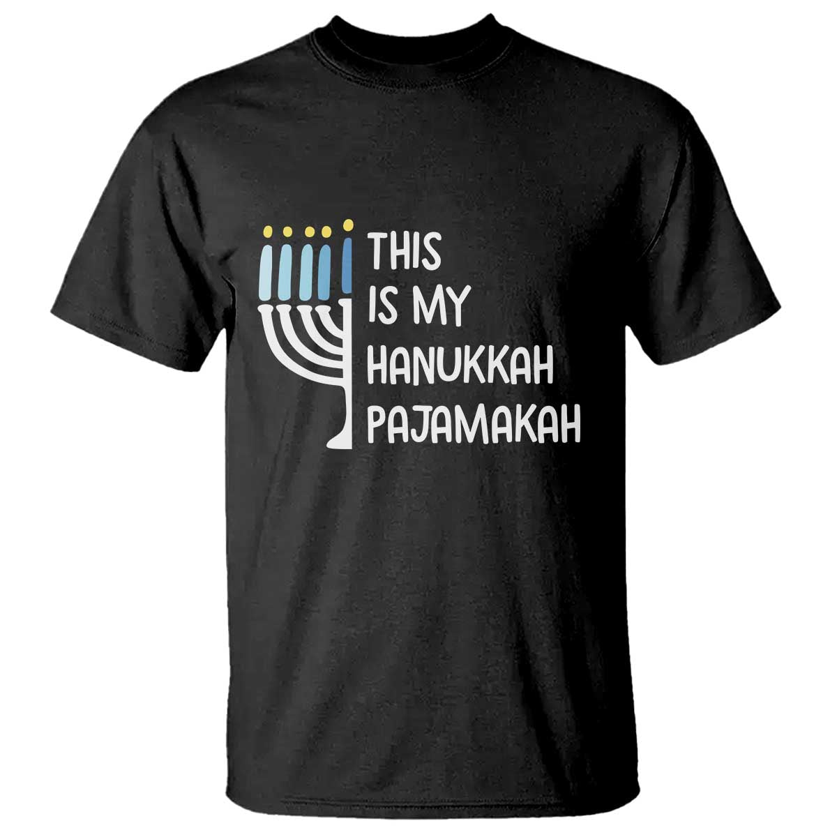 Funny Hanukkah Pajama T Shirt This is My Pajamakah Gift Chanukah - Wonder Print Shop