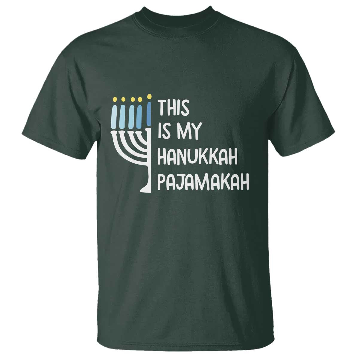 Funny Hanukkah Pajama T Shirt This is My Pajamakah Gift Chanukah - Wonder Print Shop