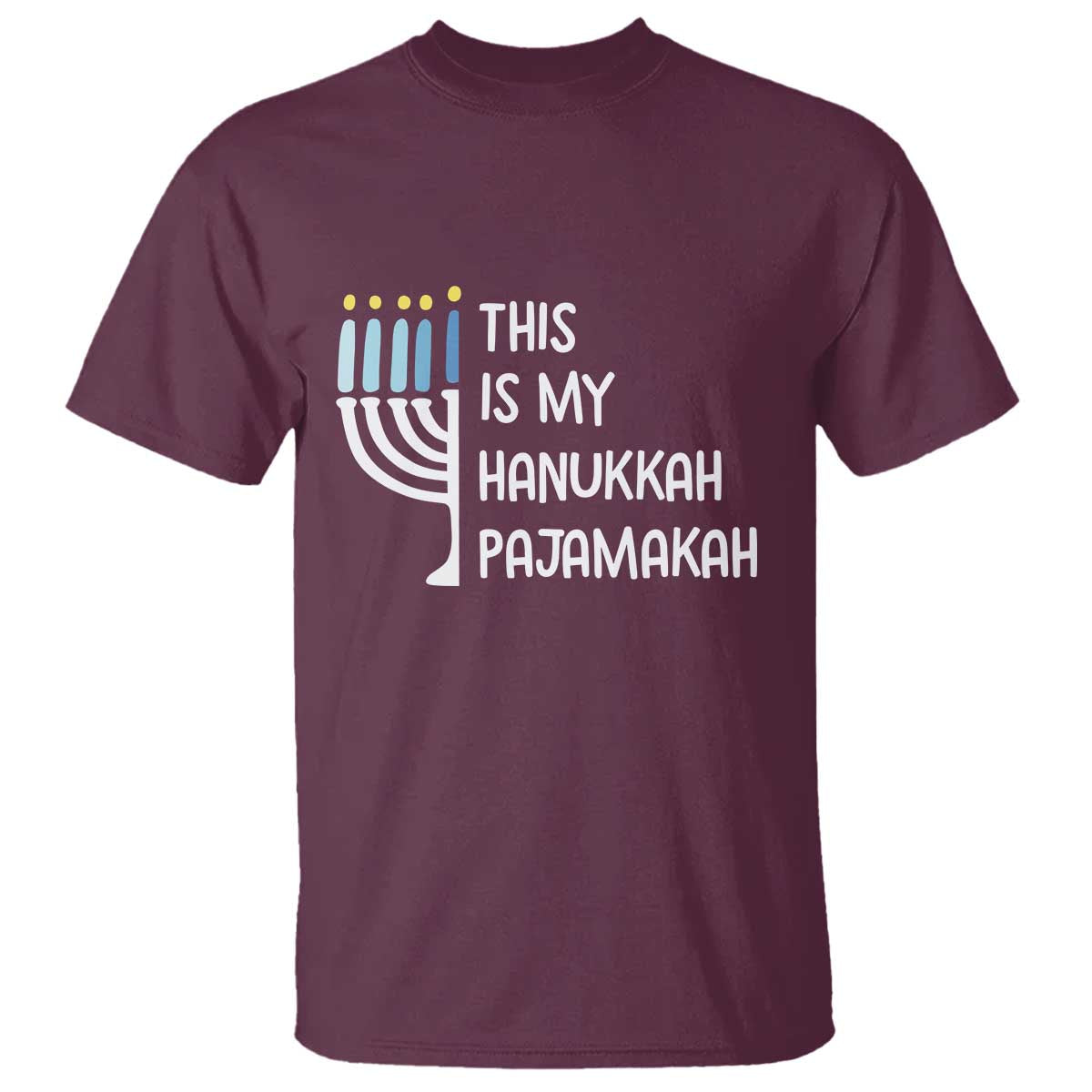Funny Hanukkah Pajama T Shirt This is My Pajamakah Gift Chanukah - Wonder Print Shop