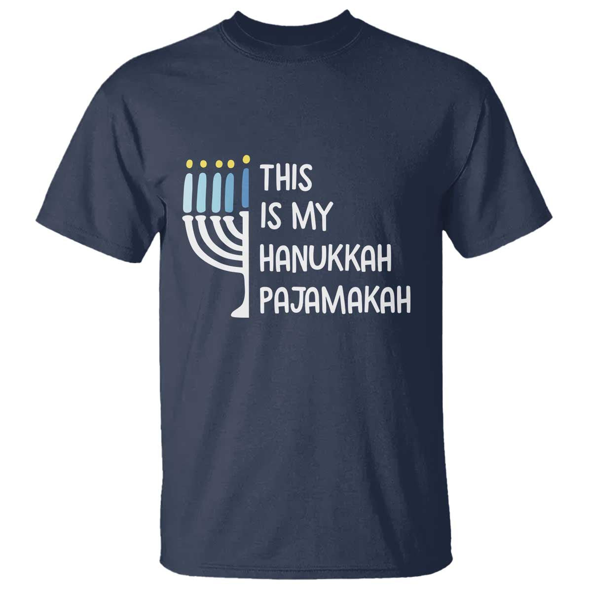 Funny Hanukkah Pajama T Shirt This is My Pajamakah Gift Chanukah - Wonder Print Shop