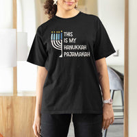 Funny Hanukkah Pajama T Shirt For Women This is My Pajamakah Gift Chanukah - Wonder Print Shop