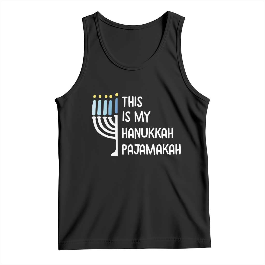 Funny Hanukkah Pajama Tank Top This is My Pajamakah Gift Chanukah - Wonder Print Shop