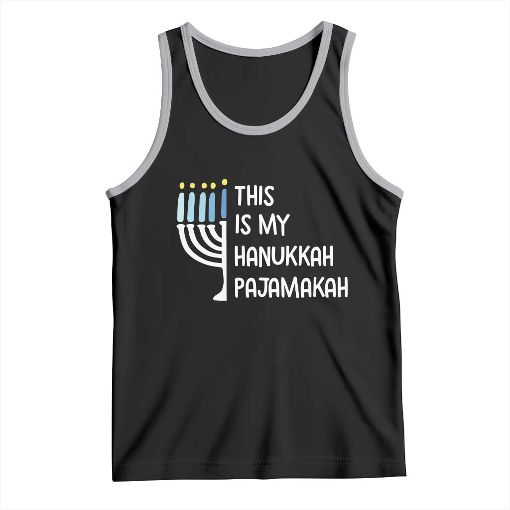 Funny Hanukkah Pajama Tank Top This is My Pajamakah Gift Chanukah - Wonder Print Shop