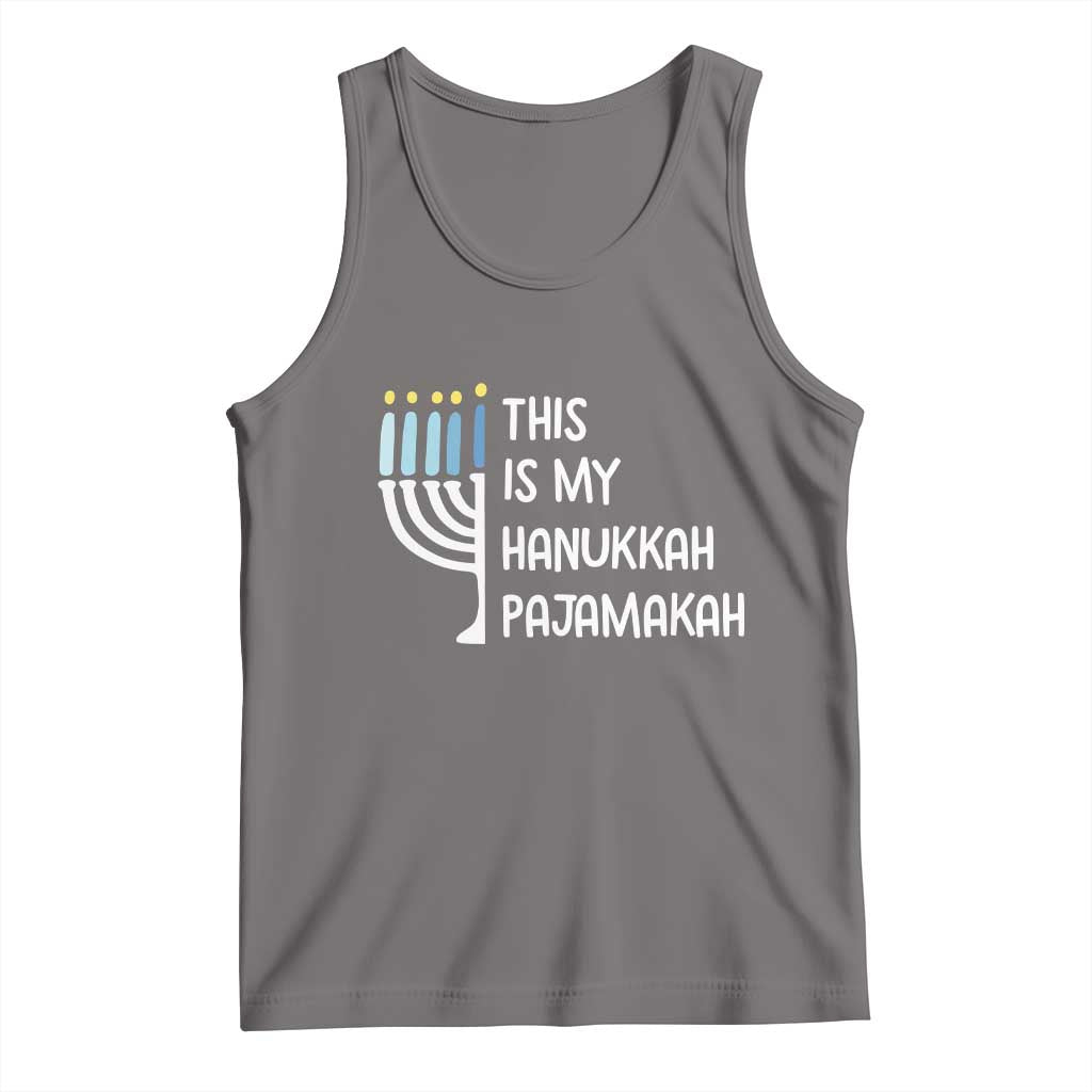 Funny Hanukkah Pajama Tank Top This is My Pajamakah Gift Chanukah - Wonder Print Shop