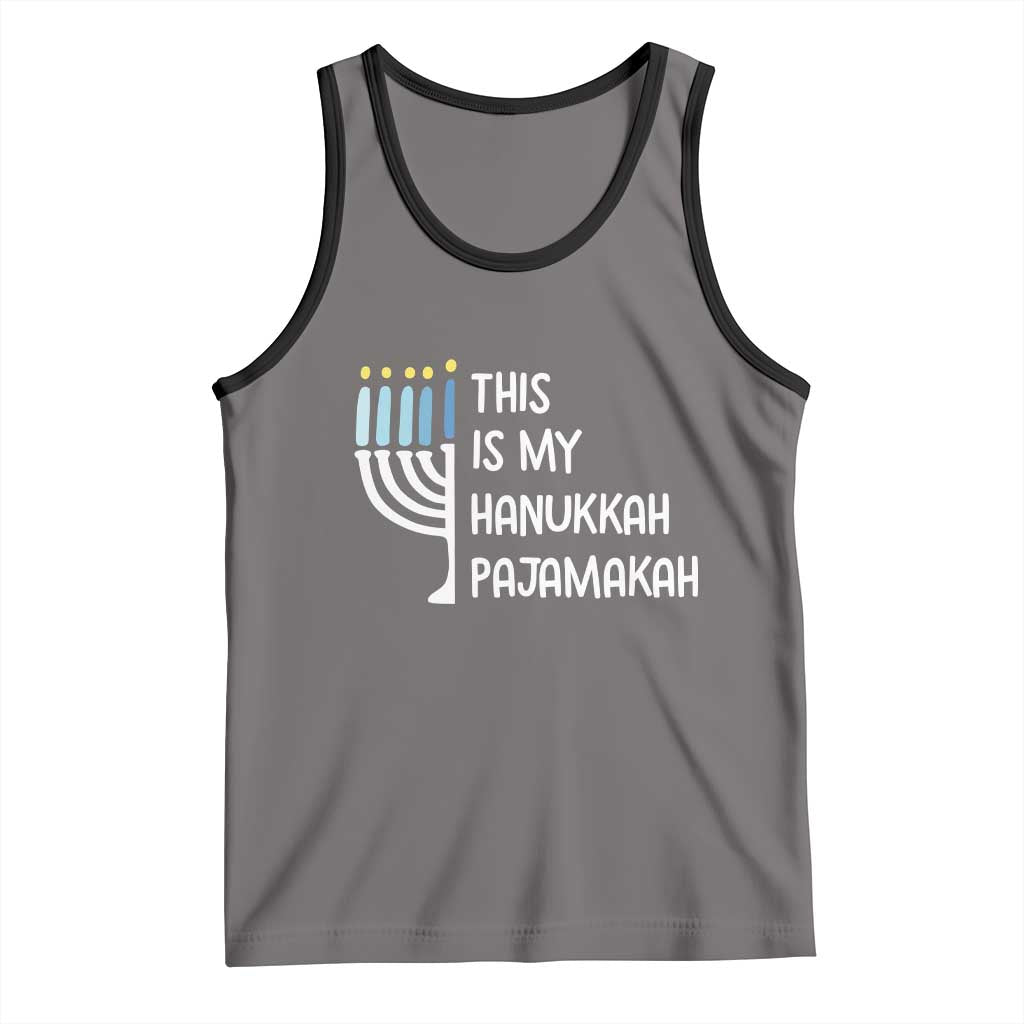 Funny Hanukkah Pajama Tank Top This is My Pajamakah Gift Chanukah - Wonder Print Shop