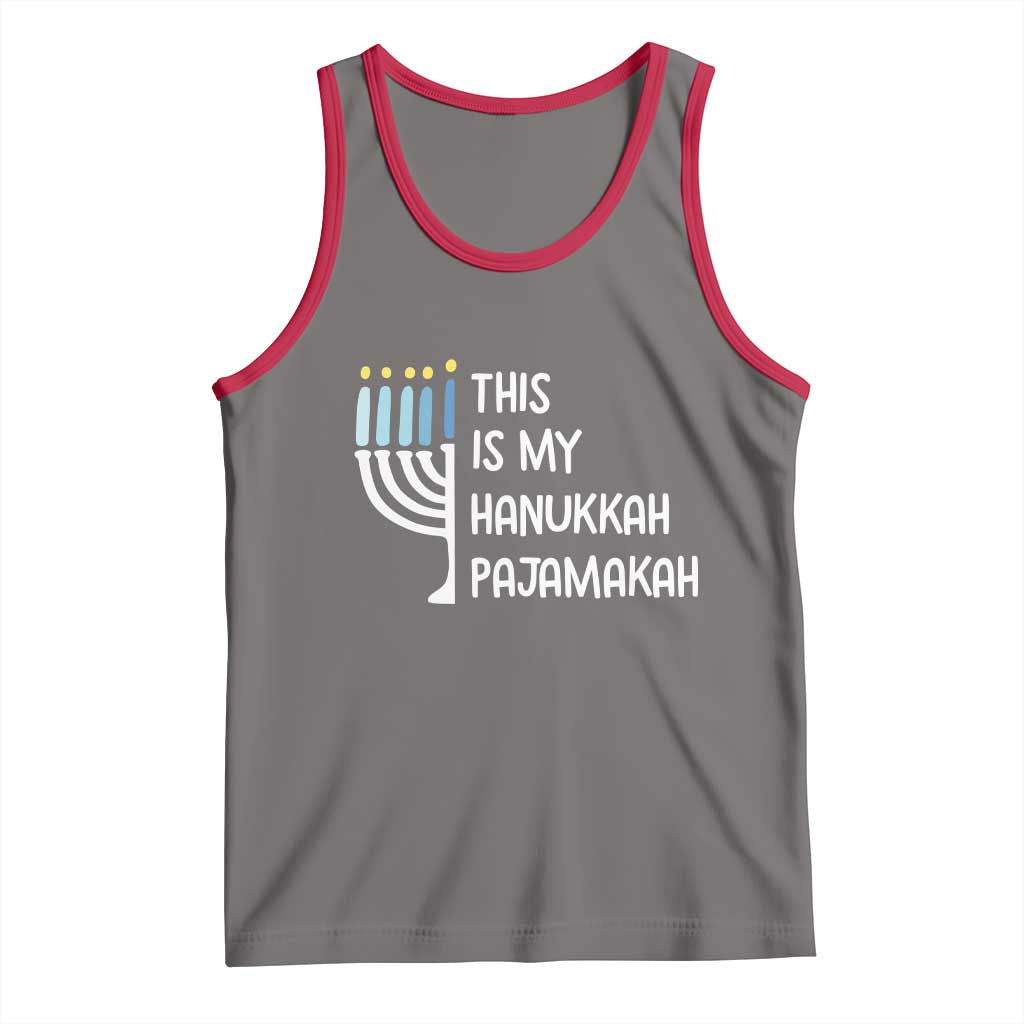 Funny Hanukkah Pajama Tank Top This is My Pajamakah Gift Chanukah - Wonder Print Shop