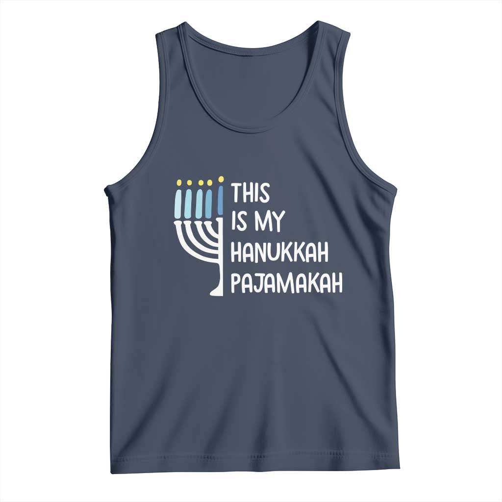 Funny Hanukkah Pajama Tank Top This is My Pajamakah Gift Chanukah - Wonder Print Shop