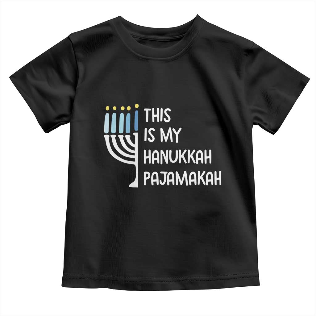 Funny Hanukkah Pajama Toddler T Shirt This is My Pajamakah Gift Chanukah - Wonder Print Shop