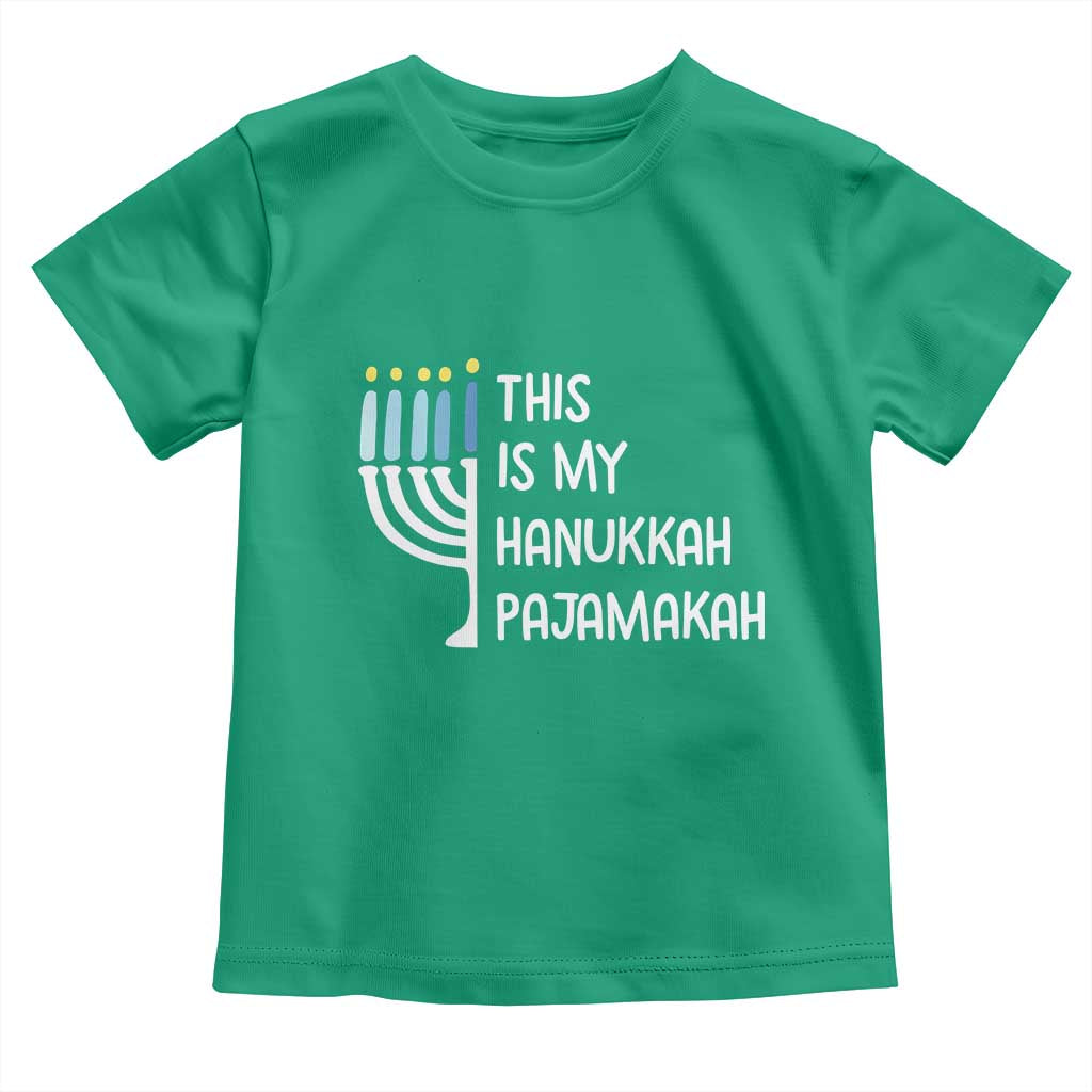 Funny Hanukkah Pajama Toddler T Shirt This is My Pajamakah Gift Chanukah - Wonder Print Shop