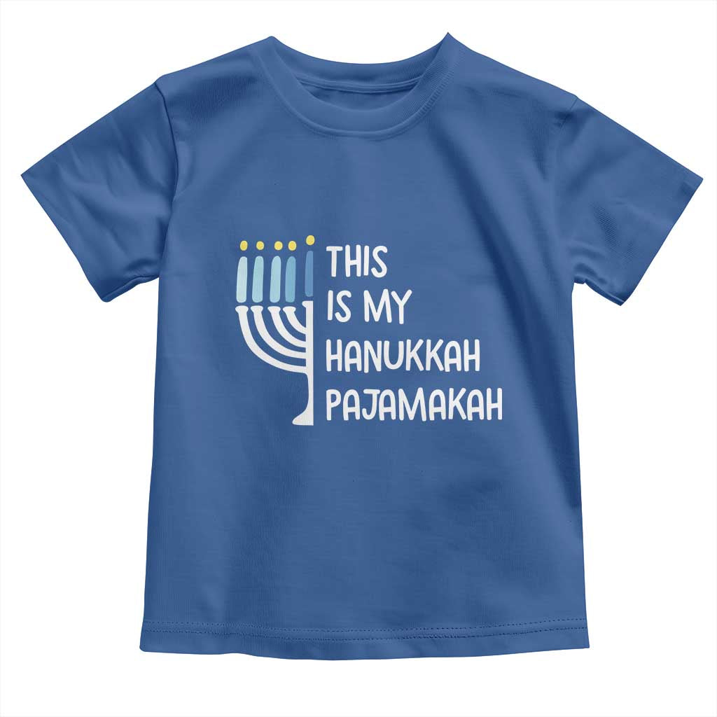 Funny Hanukkah Pajama Toddler T Shirt This is My Pajamakah Gift Chanukah - Wonder Print Shop