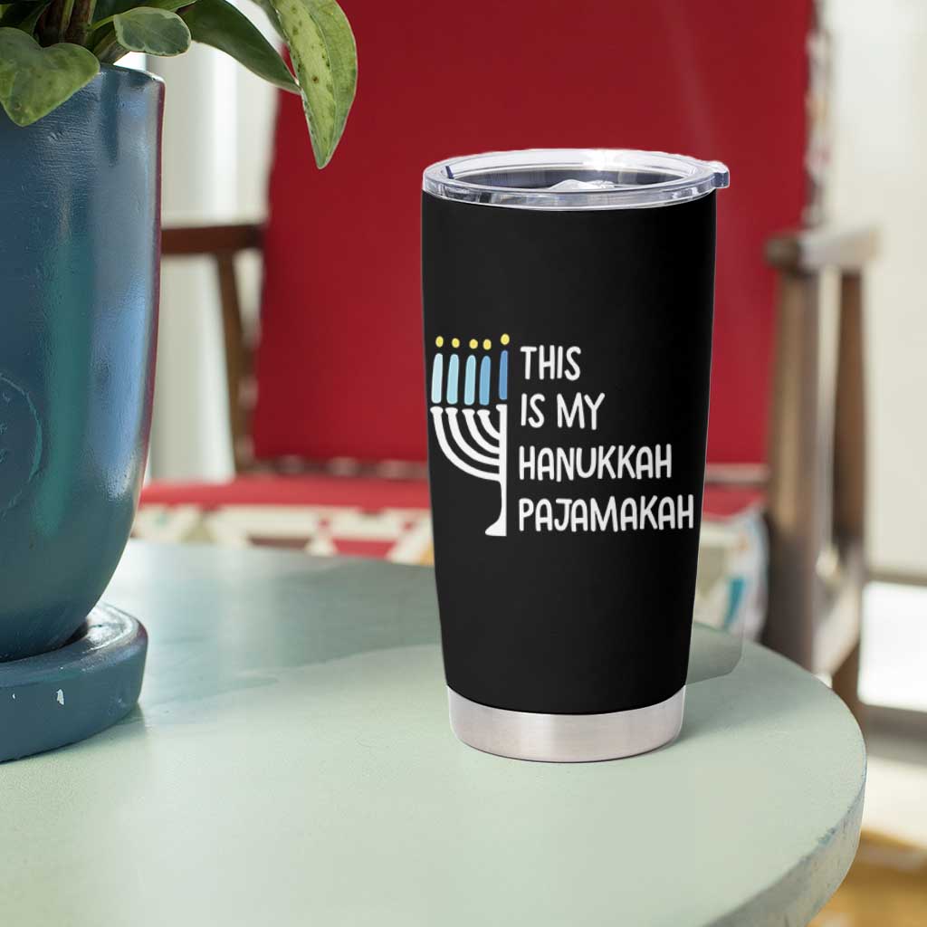 Funny Hanukkah Pajama Tumbler Cup This is My Pajamakah Gift Chanukah - Wonder Print Shop