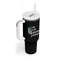 Funny Hanukkah Pajama Tumbler With Handle This is My Pajamakah Gift Chanukah - Wonder Print Shop