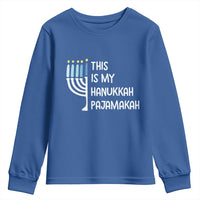 Funny Hanukkah Pajama Youth Sweatshirt This is My Pajamakah Gift Chanukah - Wonder Print Shop