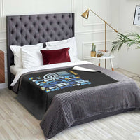 Happy Hanukkah Throw Blanket Retro Groovy Eight Nights and Eight Lights - Wonder Print Shop