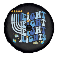 Happy Hanukkah Spare Tire Cover Retro Groovy Eight Nights and Eight Lights - Wonder Print Shop
