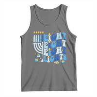 Happy Hanukkah Tank Top Retro Groovy Eight Nights and Eight Lights - Wonder Print Shop