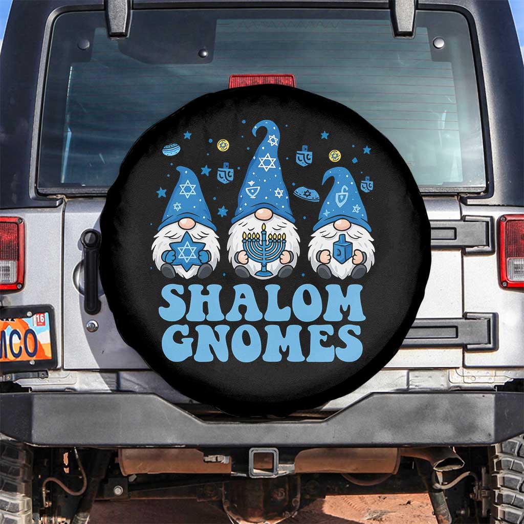 Happy Hanukkah Spare Tire Cover Retro Groovy Eight Nights Lights - Wonder Print Shop
