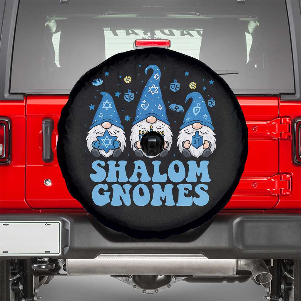 Happy Hanukkah Spare Tire Cover Retro Groovy Eight Nights Lights - Wonder Print Shop