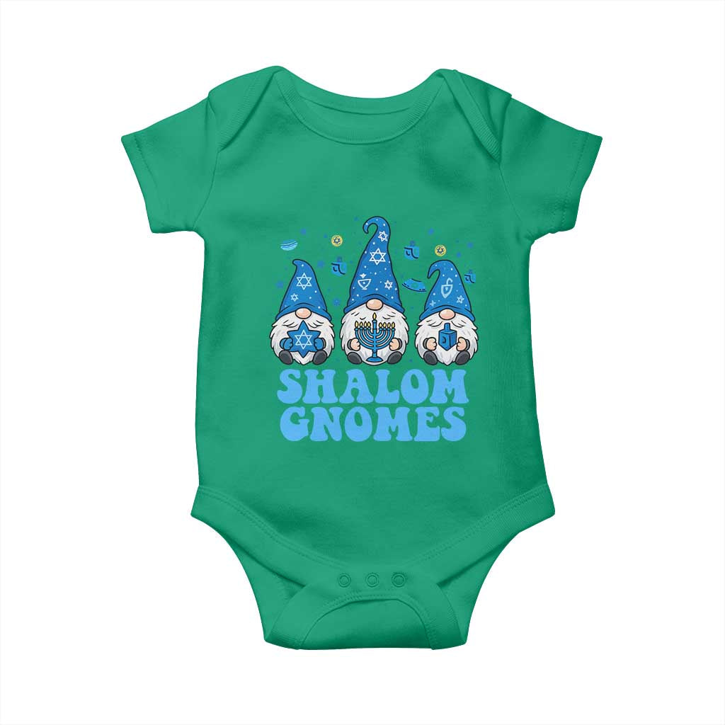 Happy Hanukkah Baby Onesie Retro Groovy Eight Nights Lights - Wonder Print Shop