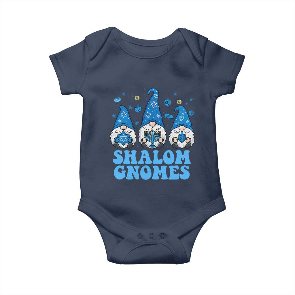 Happy Hanukkah Baby Onesie Retro Groovy Eight Nights Lights - Wonder Print Shop