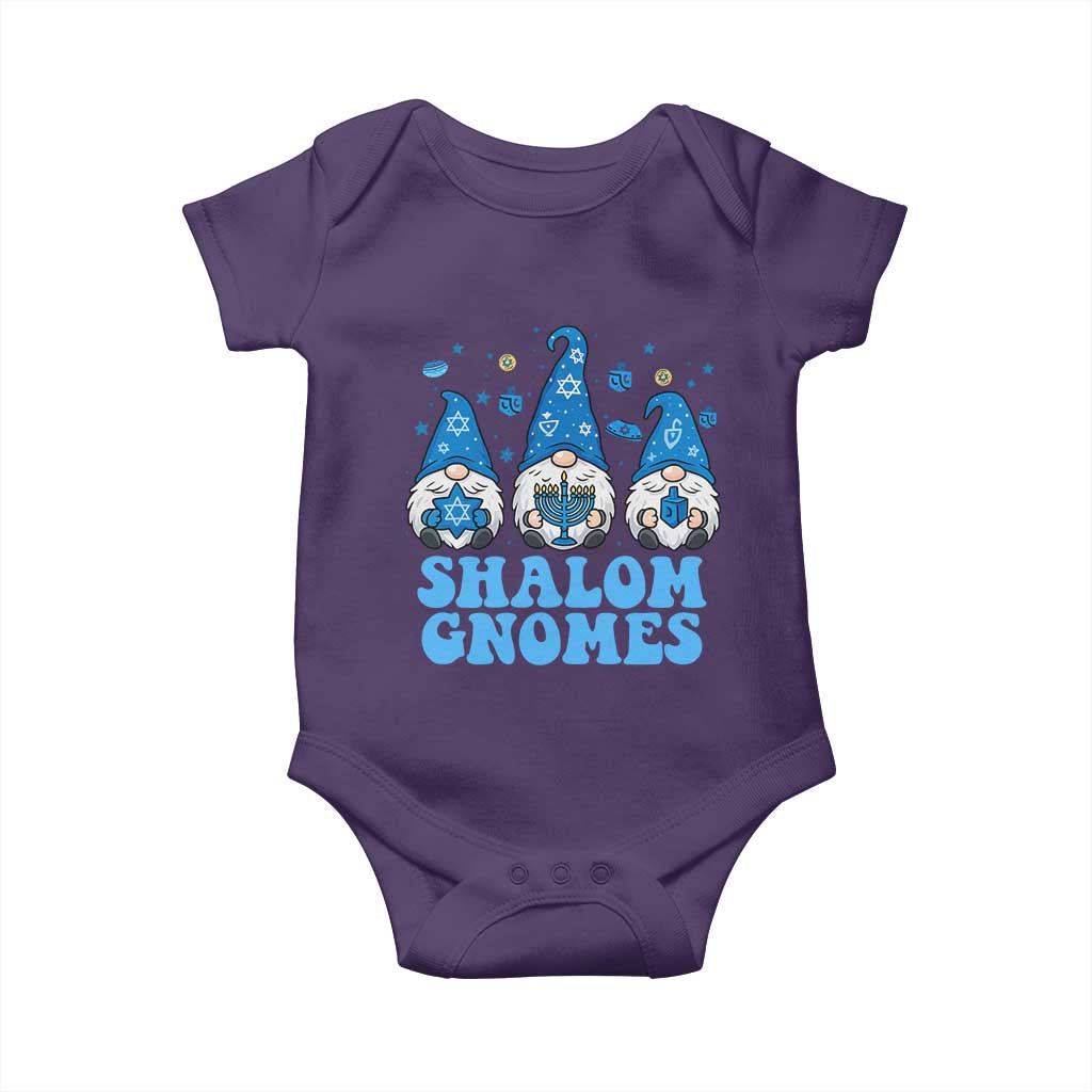 Happy Hanukkah Baby Onesie Retro Groovy Eight Nights Lights - Wonder Print Shop