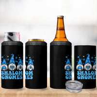 Happy Hanukkah 4 in 1 Can Cooler Tumbler Retro Groovy Eight Nights Lights - Wonder Print Shop