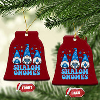 Happy Hanukkah Ceramic Ornament Retro Groovy Eight Nights Lights - Wonder Print Shop