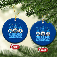 Happy Hanukkah Ceramic Ornament Retro Groovy Eight Nights Lights - Wonder Print Shop
