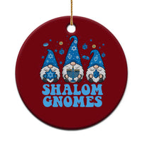 Happy Hanukkah Ceramic Ornament Retro Groovy Eight Nights Lights - Wonder Print Shop