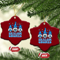 Happy Hanukkah Ceramic Ornament Retro Groovy Eight Nights Lights - Wonder Print Shop