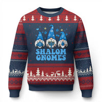 Happy Hanukkah Ugly Christmas Sweater Retro Groovy Eight Nights Lights - Wonder Print Shop