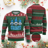 Happy Hanukkah Ugly Christmas Sweater Retro Groovy Eight Nights Lights - Wonder Print Shop