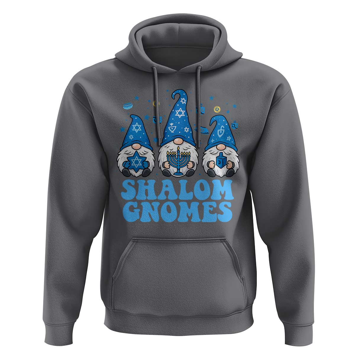Happy Hanukkah Hoodie Retro Groovy Eight Nights Lights - Wonder Print Shop